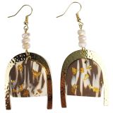 Sale Demi Speckle Abstract Arch ER Brown