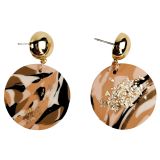 Sale Demi Speckle Circle ER Beige [2]