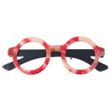 Iris Glasses Brooch Red 