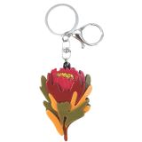 Iris Waratah Keyring Red 