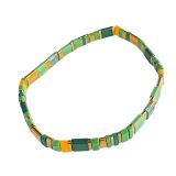 Journey Stretch Bracelet Green, Orange 1