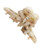 Marble Bow Claw Clip Green & Beige 