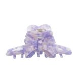 Marble Bow Claw Clip Purple 