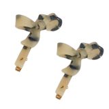 Tortoiseshell Bow Hair Clip Black & Crea