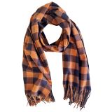 Sale Maverick Check Scarf Orange  Black 
