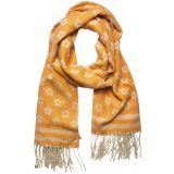 Retro Floral Scarf Mustard 