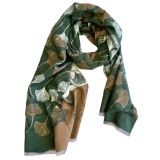 Gingko Leaf Scarf Green