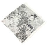 Orient Square Scarf Black 90cm 
