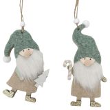 Santa with Cane & Tree Hanging Decoratio