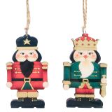 Nutcracker Hanging Decorations Red & Gre