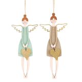 Elegant Angel Holding Heart Hanging Deco