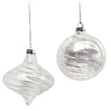 Swirl Glass Onion & Bauble Hanging Decor