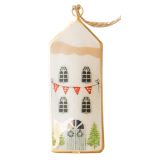 House Hanging Decoration White Sm 11cm 