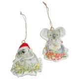 Popcorn Blue Koalas Metal Hanging Decora
