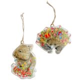 Popcorn Blue Echidna & Wombat Metal Hang