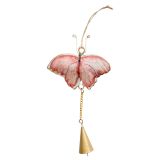 Butterfly Hanging Bell Pink 18cm 