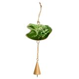 Frog Hanging Bell Green 18cm 