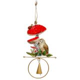 Enchanted Garden Hanging Bell Red 18cm 