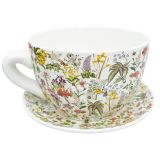 Botanicals Tea Cup Planter Green 13x24cm
