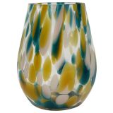 Sale Tommy Speckle Glass Vase Blue  Beig