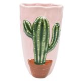 Cactus Vase Pink 18cm 
