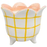 Halcyon Planter Peach & Yellow 13cm 