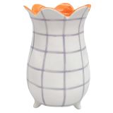 Halcyon Vase Mauve & Orange 18cm 