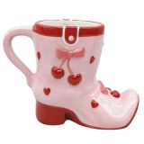 Cherry Boot Mug Pink 12cm 