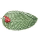Strawberry Platter Green 32x24cm 