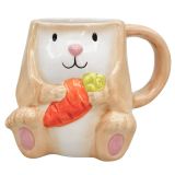 Rabbit Mug Brown 11cm 