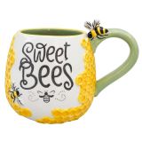 Sweet Bees Mug Yellow 11cm 