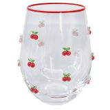 Kaya Cherry Stemless Glass Red 12cm 