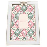 Bow Portrait Enamel Frame White & Gold 4