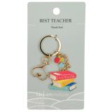 Best Teacher Keyring Red 12cm 