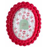 Lotti Petal Oval Frame Red 5x7 
