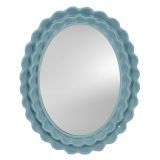 Lotti Petal Oval Mirror Blue 5x7 