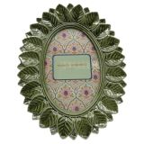 Oval Leaf Frame Green 4x6 