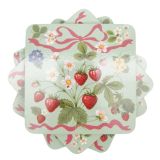 Strawberry Field Cork & MDF Coasters Gre