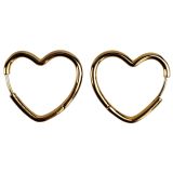 Kyra Heart Hoop ER Gold 