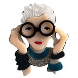 Iris Apfel Brooch White 