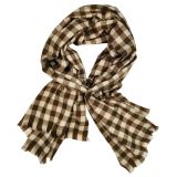 Wynter Gingham Scarf Brown 