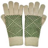 Eliana Geo Gloves Grey & Green 
