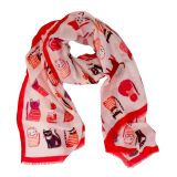 Cappy Cat Scarf Pink 