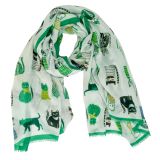 Cappy Cat Scarf Light Green 