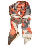 Elsie Scarf Orange & Grey 