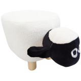 Sale Sheep Boucle Kid Stool White 50x28c