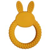 Bunny Teether Ring Mustard 11cm 