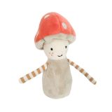 Toadstool Rattle Red & Bisque 13cm 