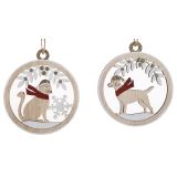 Christmas Dog & Cat in Bauble Hanging De