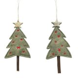 Felt Christmas Trees Hanging Decorations